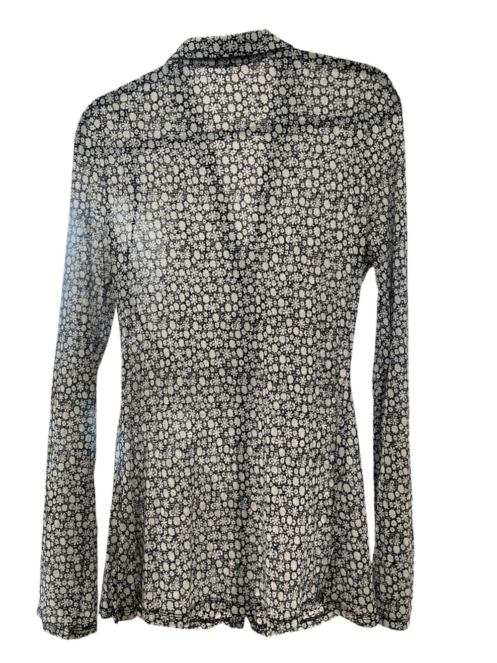 Free People Lucky Mesh Shirtee in Black and White (XL) - Picture 2 of 6